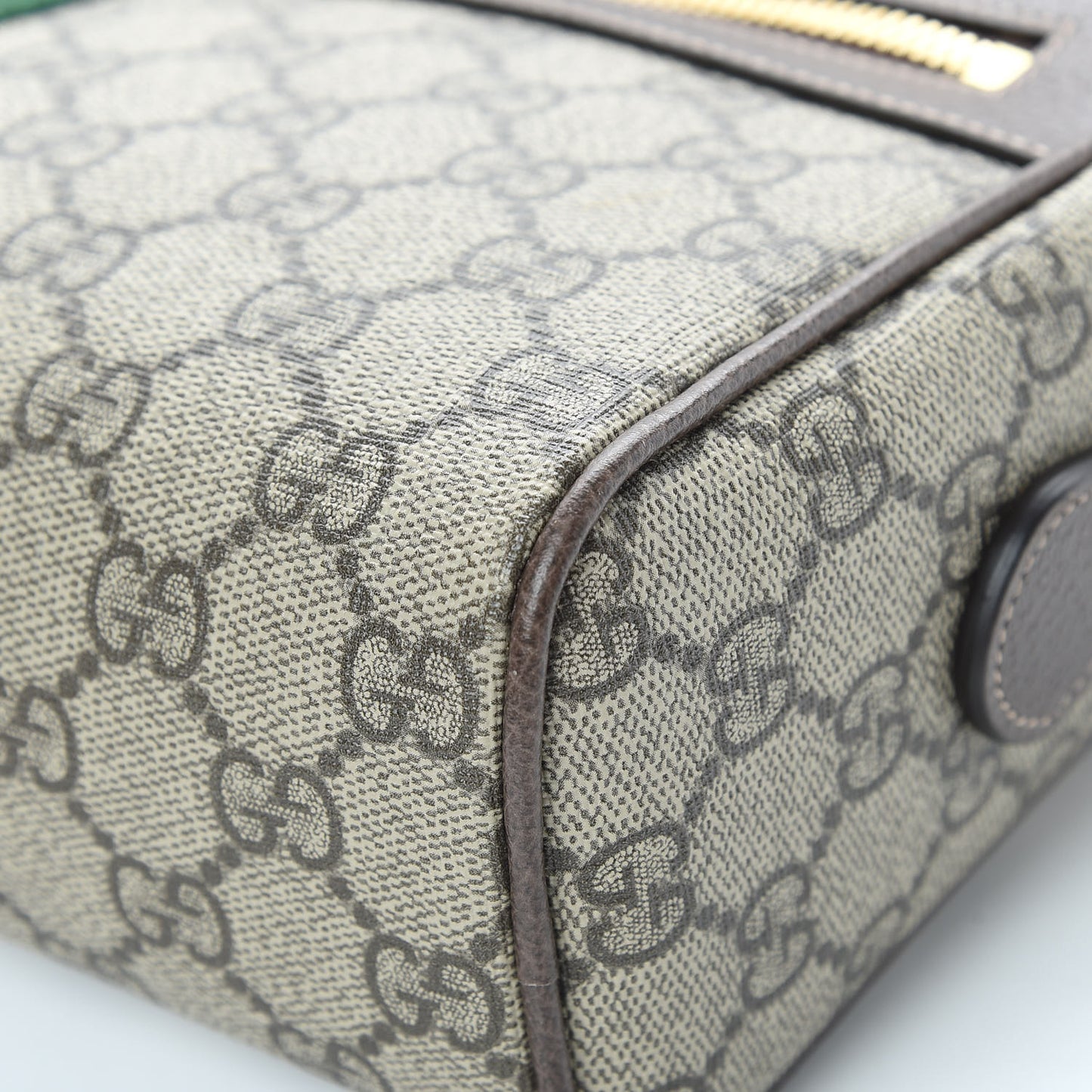 GG Supreme Monogram Web Small Ophidia Shoulder Bag Brown