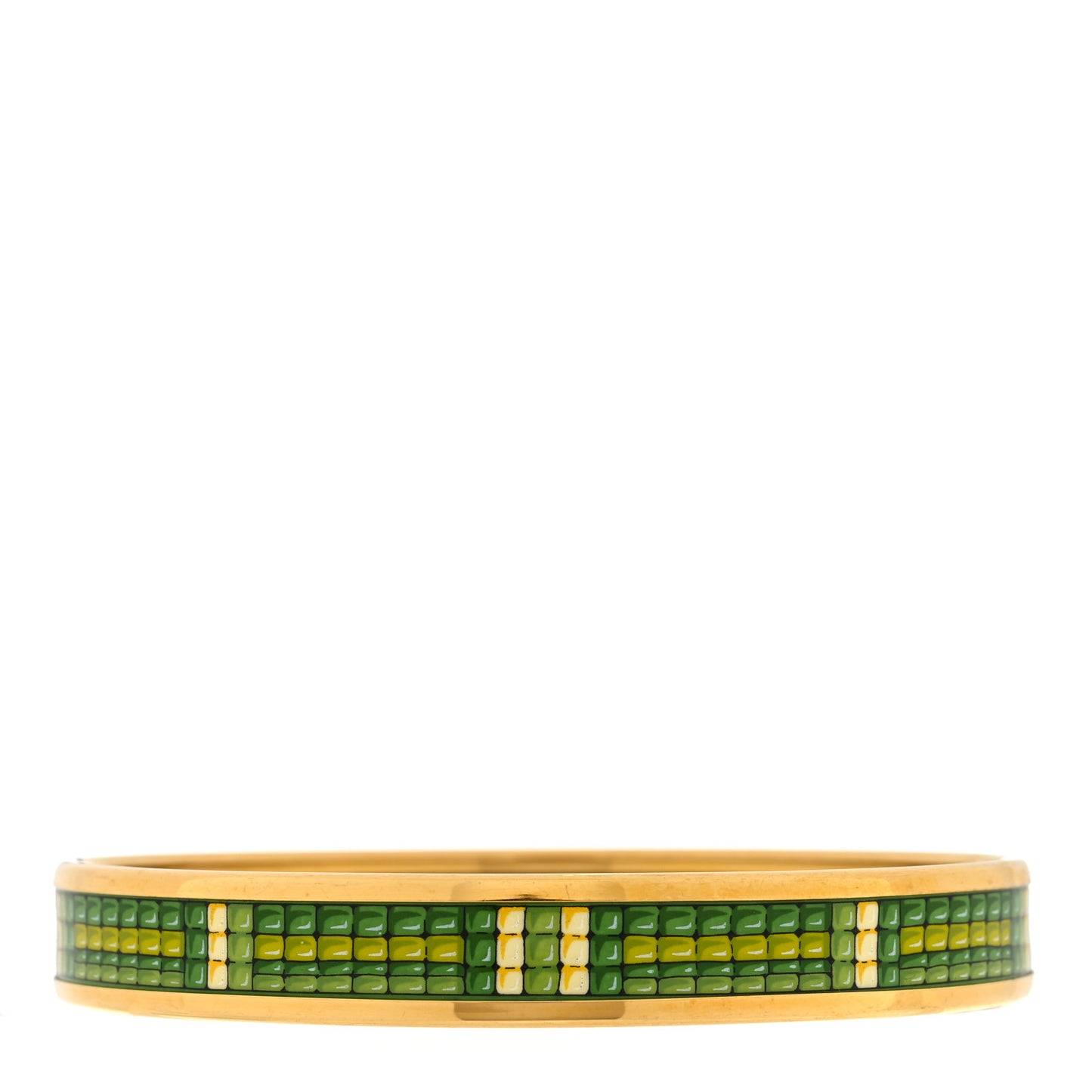 Enamel Printed Narrow Bracelet 70 Green