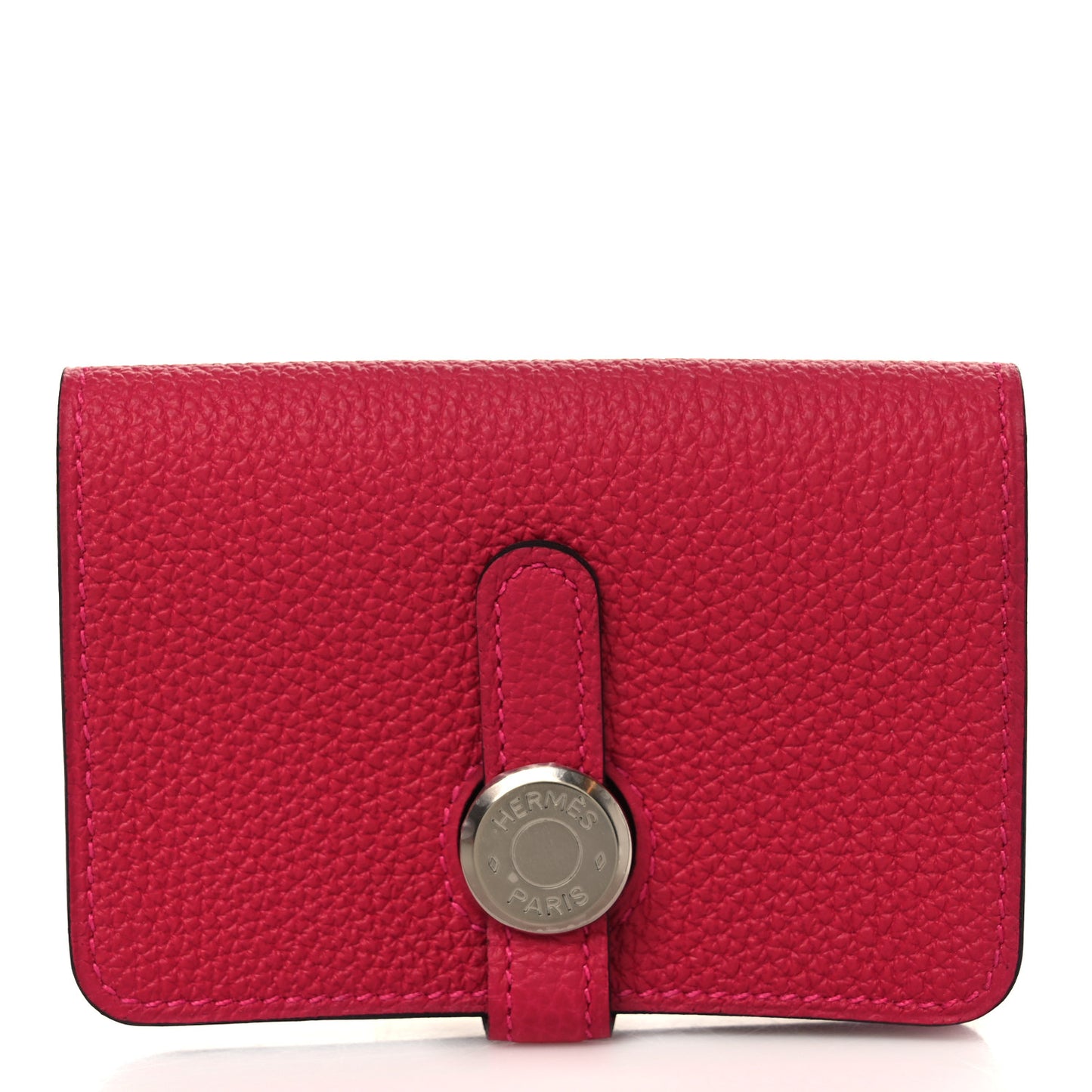 Togo Dogon Card Case Framboise