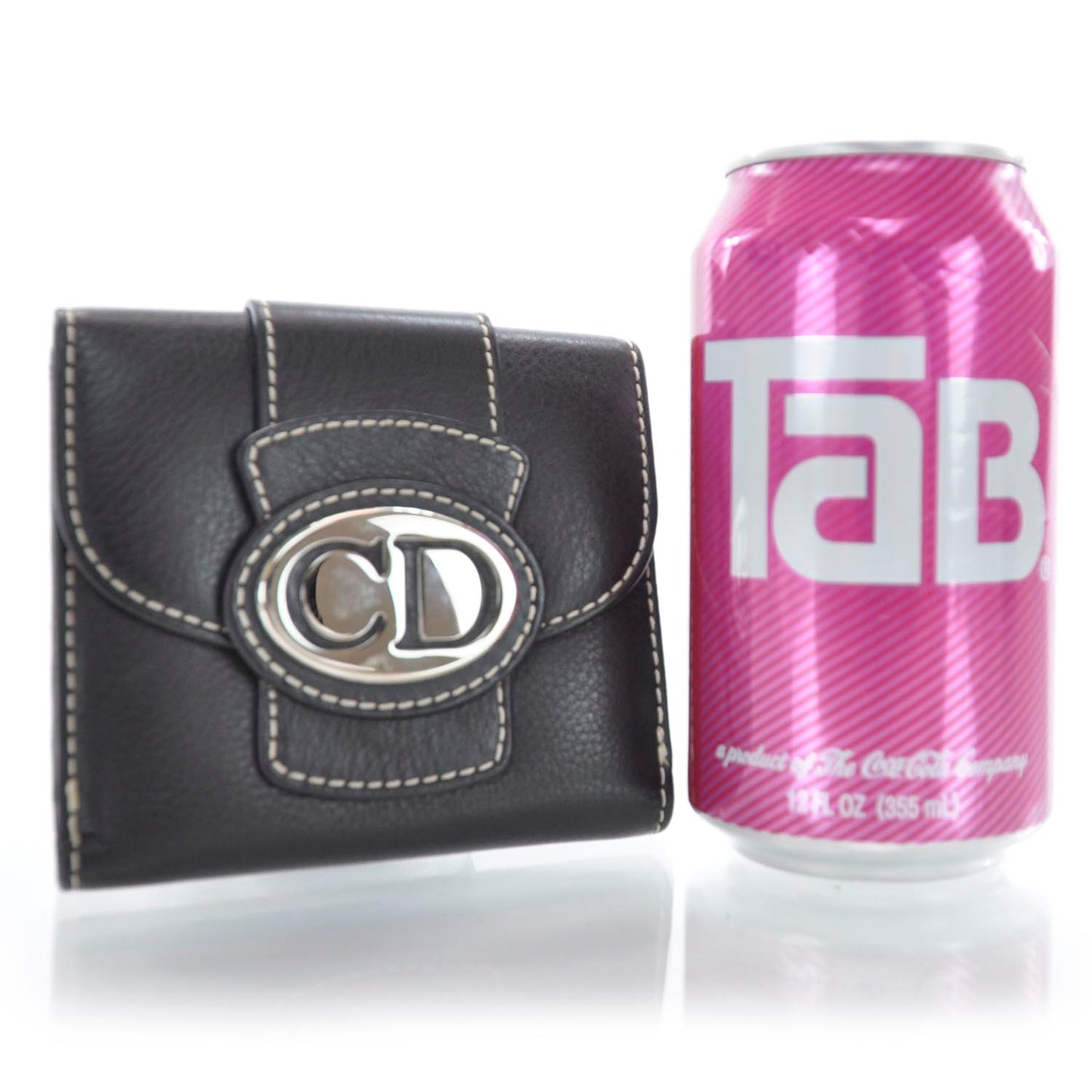 Leather Saint Germain Compact Wallet Brown