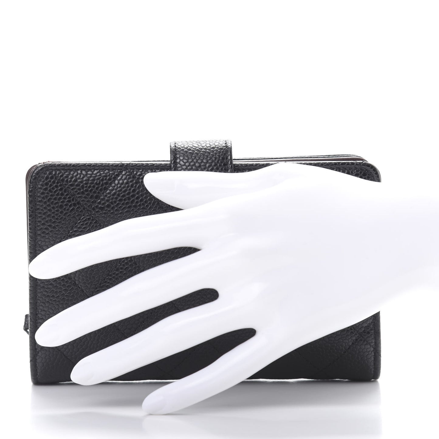 Caviar Quilted CC French Wallet Black