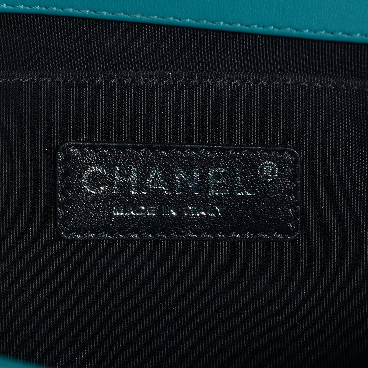 Chanel Patent Leather Medium Boy Flap Plexiglass Turquoise 6 of 8
