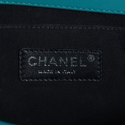 Chanel Patent Leather Medium Boy Flap Plexiglass Turquoise 6 of 8