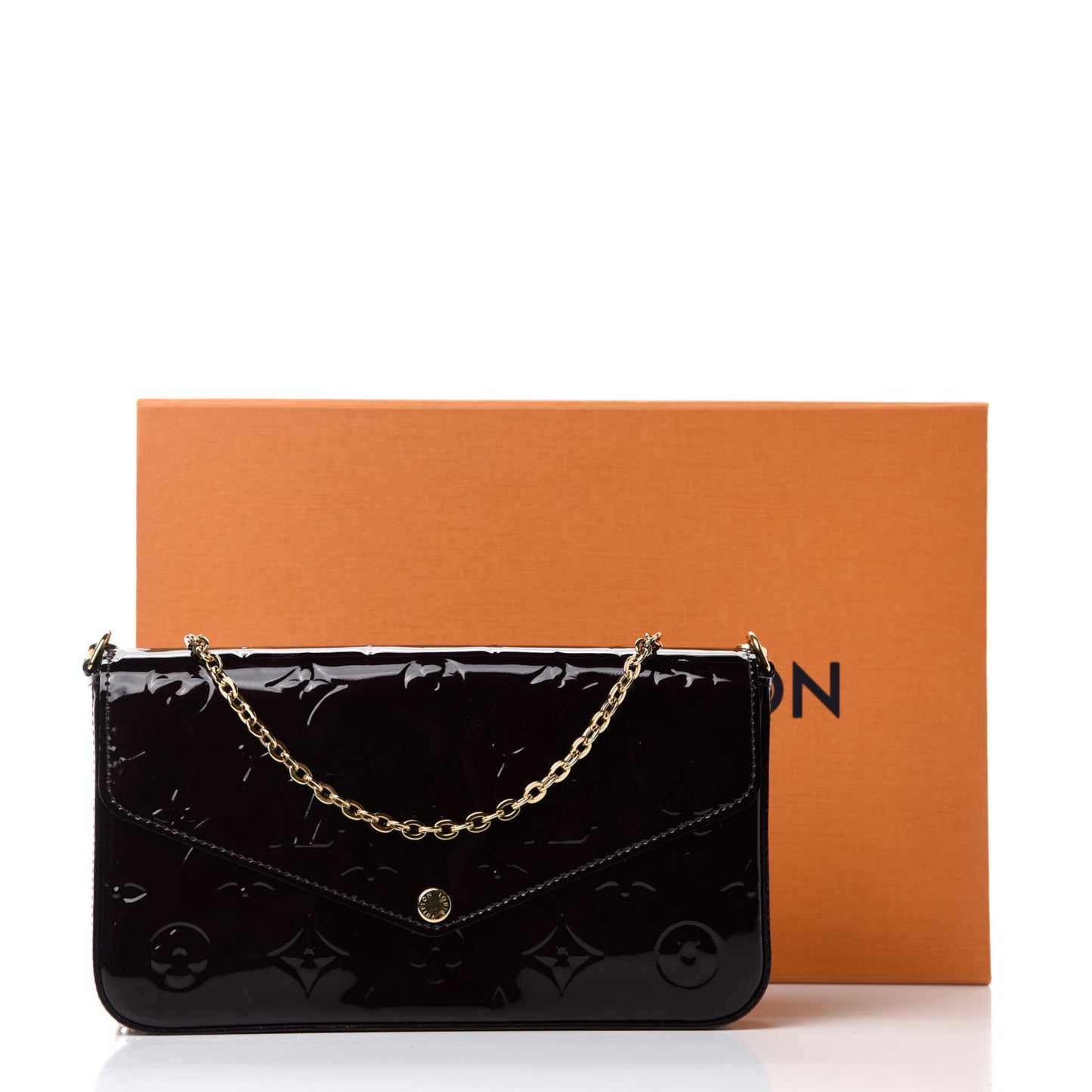 Vernis Pochette Felicie Chain Wallet Amarante