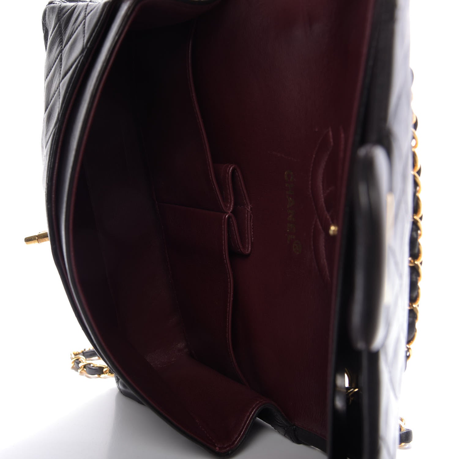 Chanel Lambskin Quilted Medium Double Flap Black 6 of 10