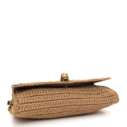 Saint Laurent Raffia Monogram Tassel Kate 99 Dark Nude 3 of 11