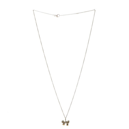 David Yurman 18K Yellow Gold Diamond Bow Pendant Necklace 3 of 6