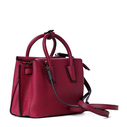 MCM Grained Calfskin Mini Milla Tote Burgundy 2 of 4