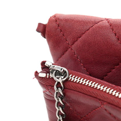 Chanel Lambskin Quilted Mini Mineral Nights Flap Crossbody Bag Dark Red 13 of 17