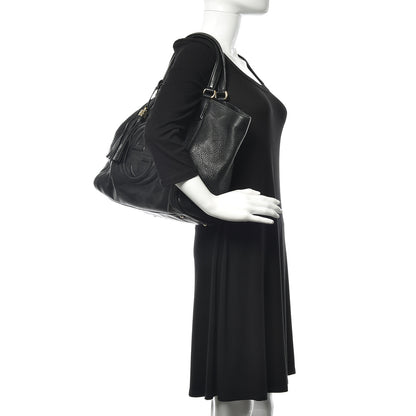 Gucci Pebbled Calfskin Medium Soho Shoulder Bag Black 2 of 19