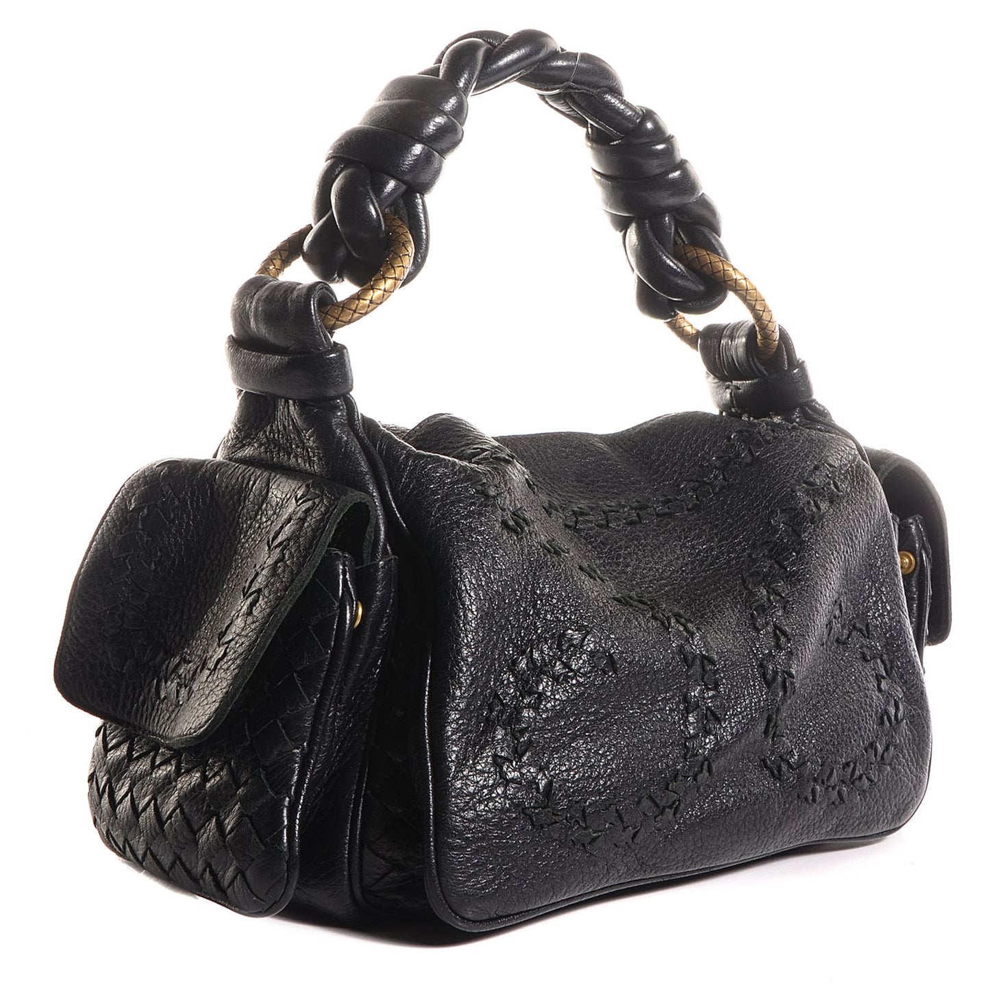 Cervo Woven Cocker Hobo Nero Black