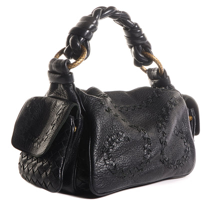 Bottega Veneta Cervo Woven Cocker Hobo Nero Black 3 of 8