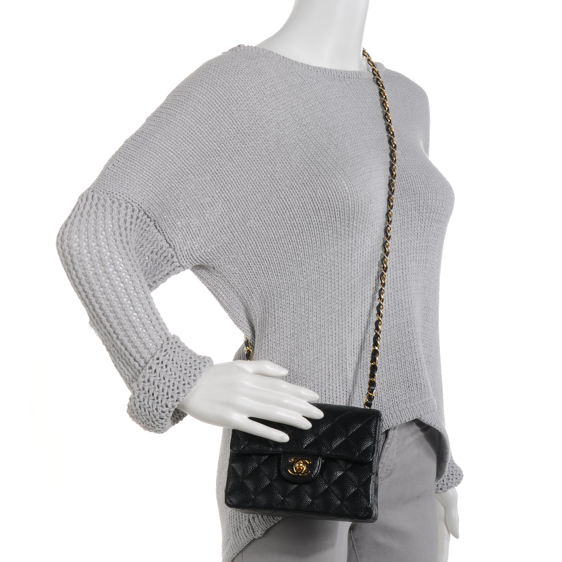 Chanel Caviar Mini Square Flap Black 2 of 9