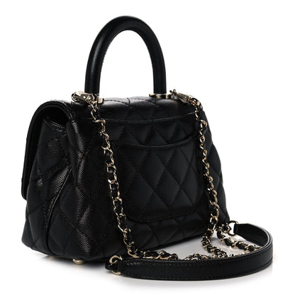 Chanel Caviar Quilted Extra Mini Coco Handle Flap Black 3 of 12