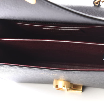 Saint Laurent Grain de Poudre Mini Classic Monogram Cassandra Top Handle Black Rouge Legion 4 of 8