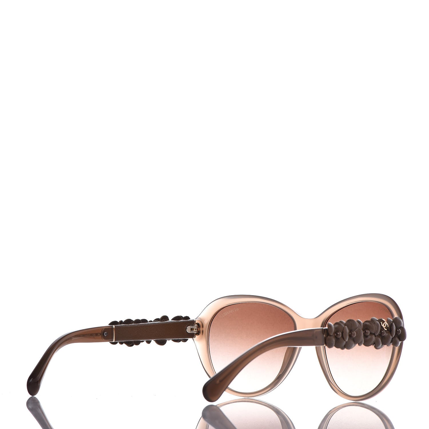 Chanel Lambskin Camellia CC Sunglasses 5316 Q Brown 4 of 8