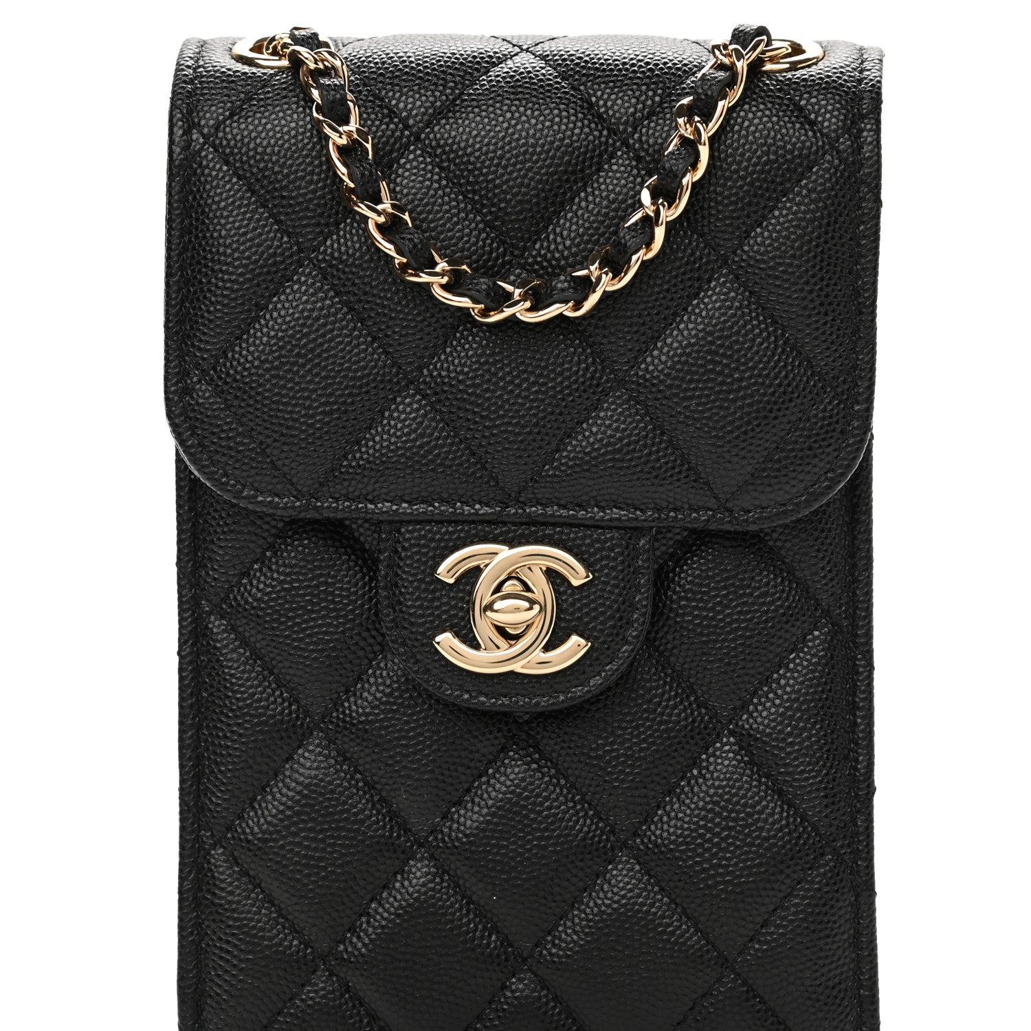 Chanel Caviar Quilted Classic Phone Holder Black 9 of 12
