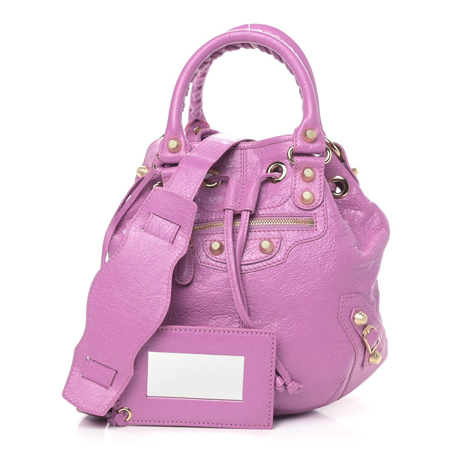 Balenciaga Agneau Giant 12 Gold Hardware Mini Pompon Rose Berlingot 1 of 9