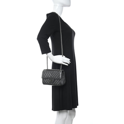 Chanel Aged Calfskin Chevron Quilted 2.55 Reissue Mini Flap Grey 2 of 11
