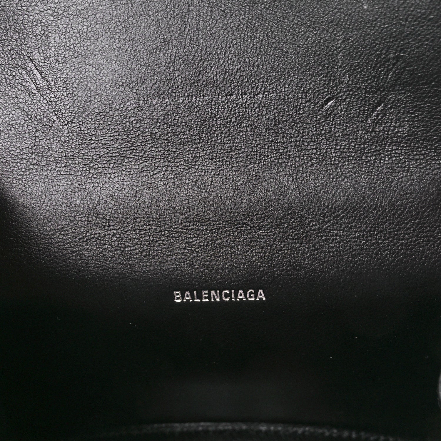 Balenciaga Strass Suede Hourglass Top Handle Bag XS Black Jet 6 of 11