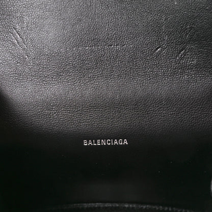 Balenciaga Strass Suede Hourglass Top Handle Bag XS Black Jet 6 of 11