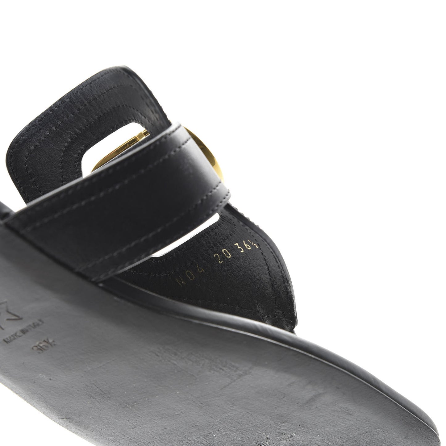 Calfskin 30 Montaigne Thong Sandals 36.5 Black