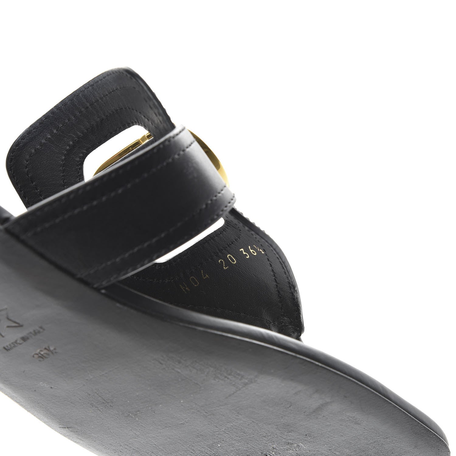Christian Dior Calfskin 30 Montaigne Thong Sandals 36.5 Black 9 of 9