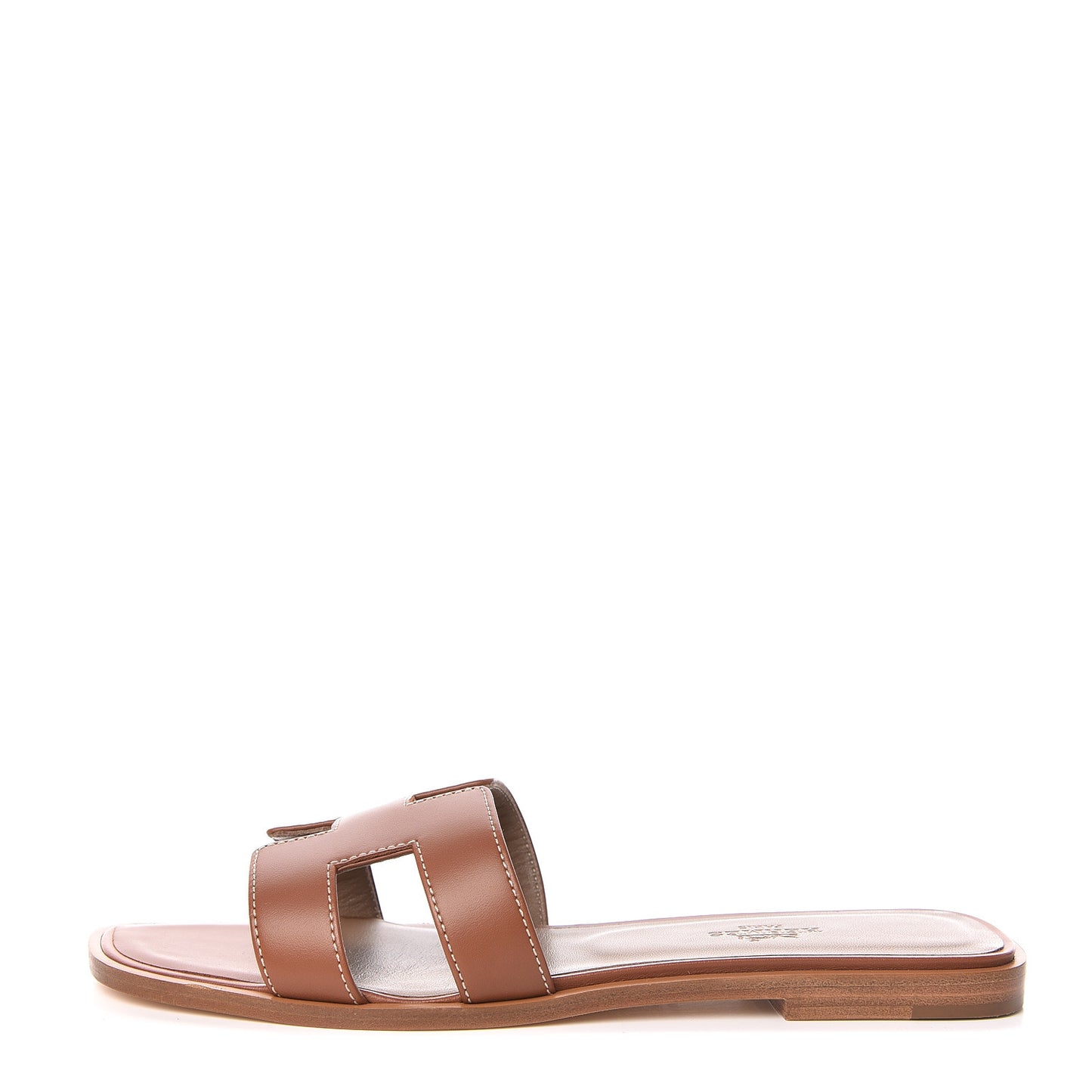 Box Calfskin Oran Sandals 37.5 Gold