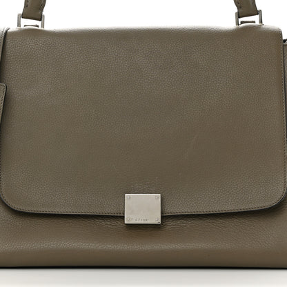 Celine Drummed Calfskin Suede Medium Trapeze Souris 7 of 21