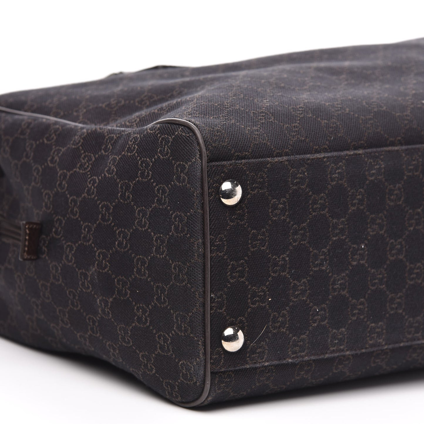 Denim Monogram Large Carry On Duffle Dark Brown