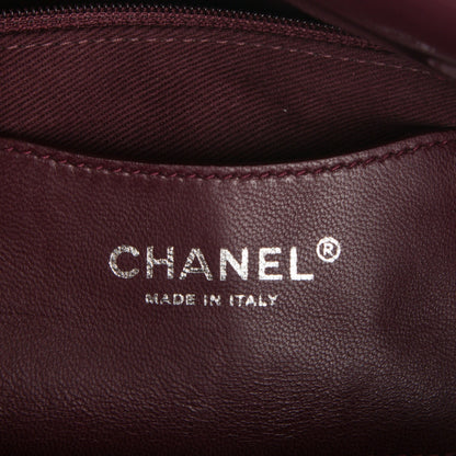 Chanel Patent Quilted Medium Just Mademoiselle Bowling Bag Burgundy 6 of 7