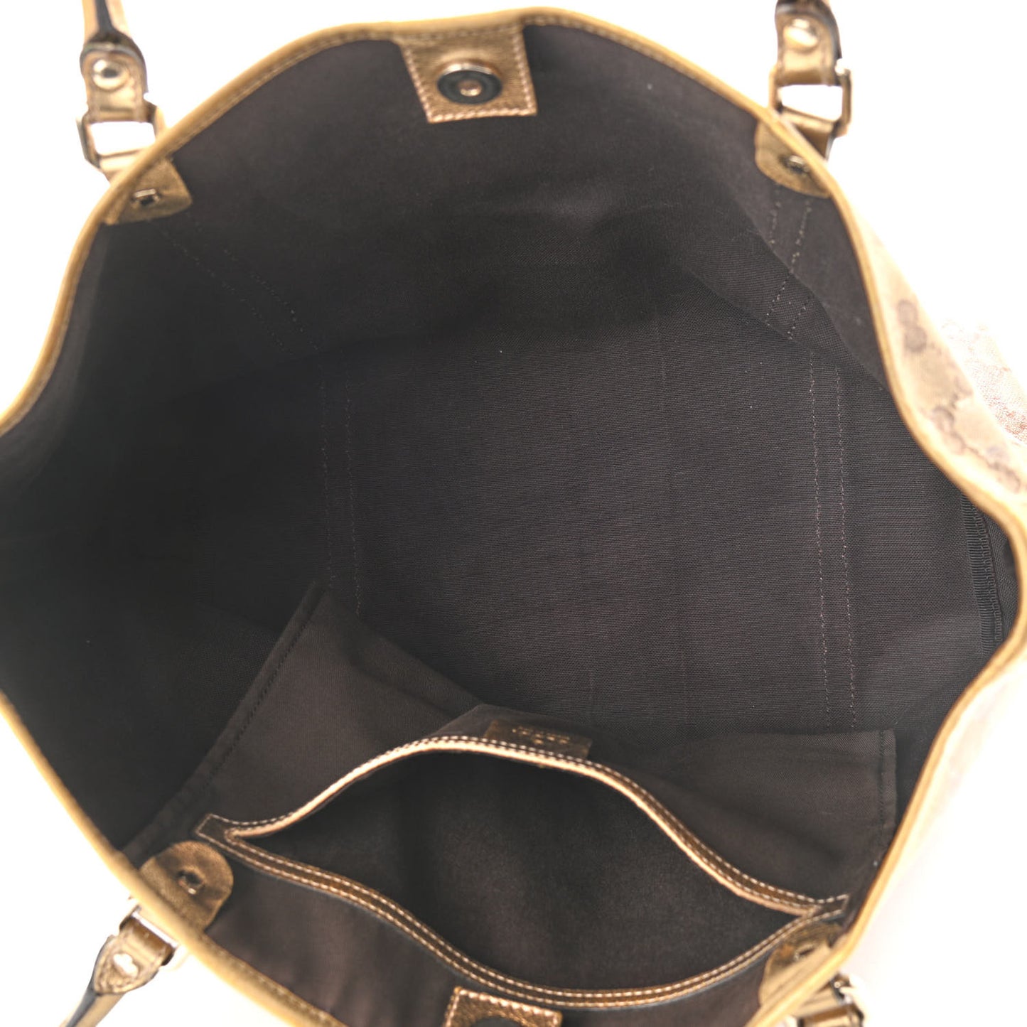 Crystal Monogram Medium Joy Tote Gold