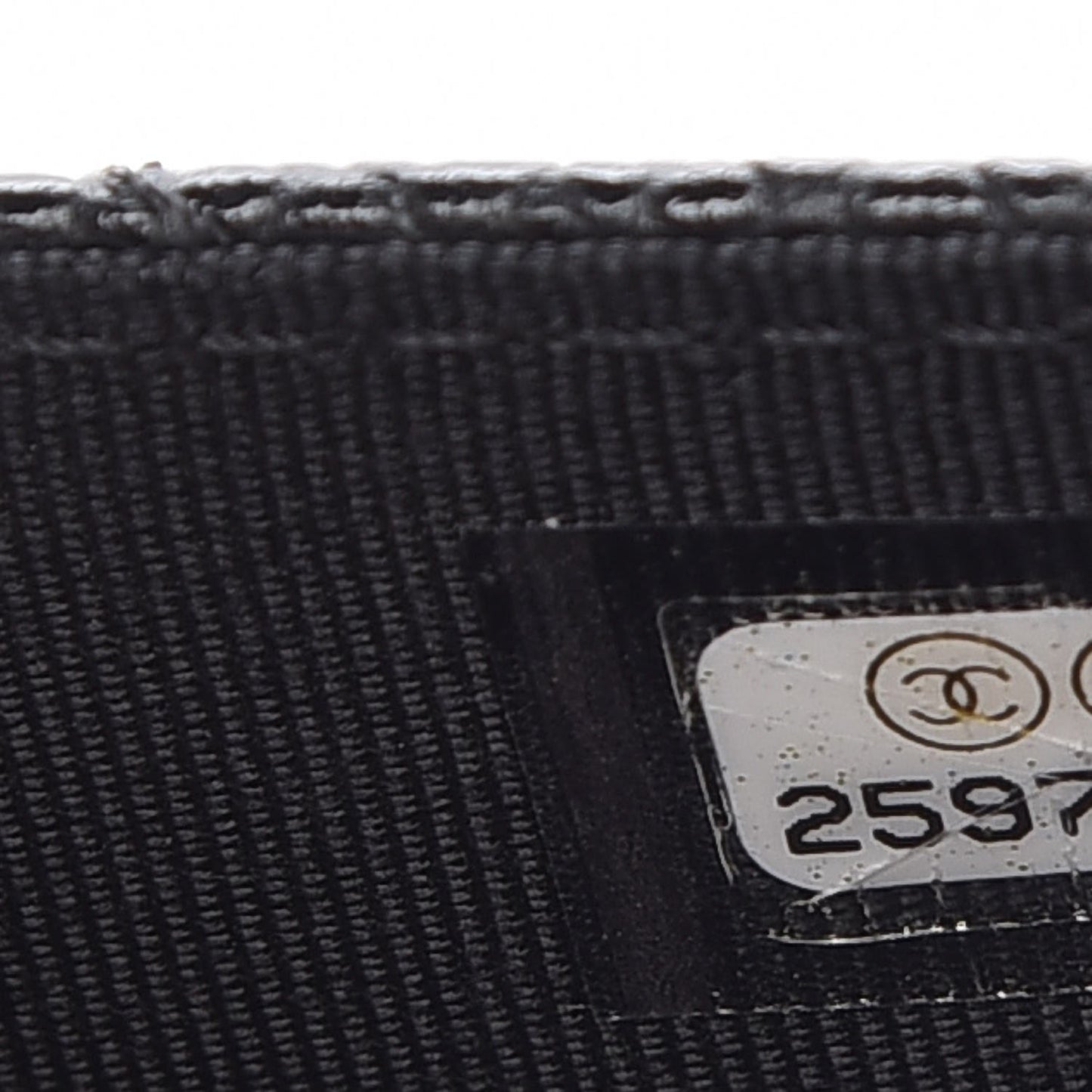 Caviar Quilted Flap Card Holder Black