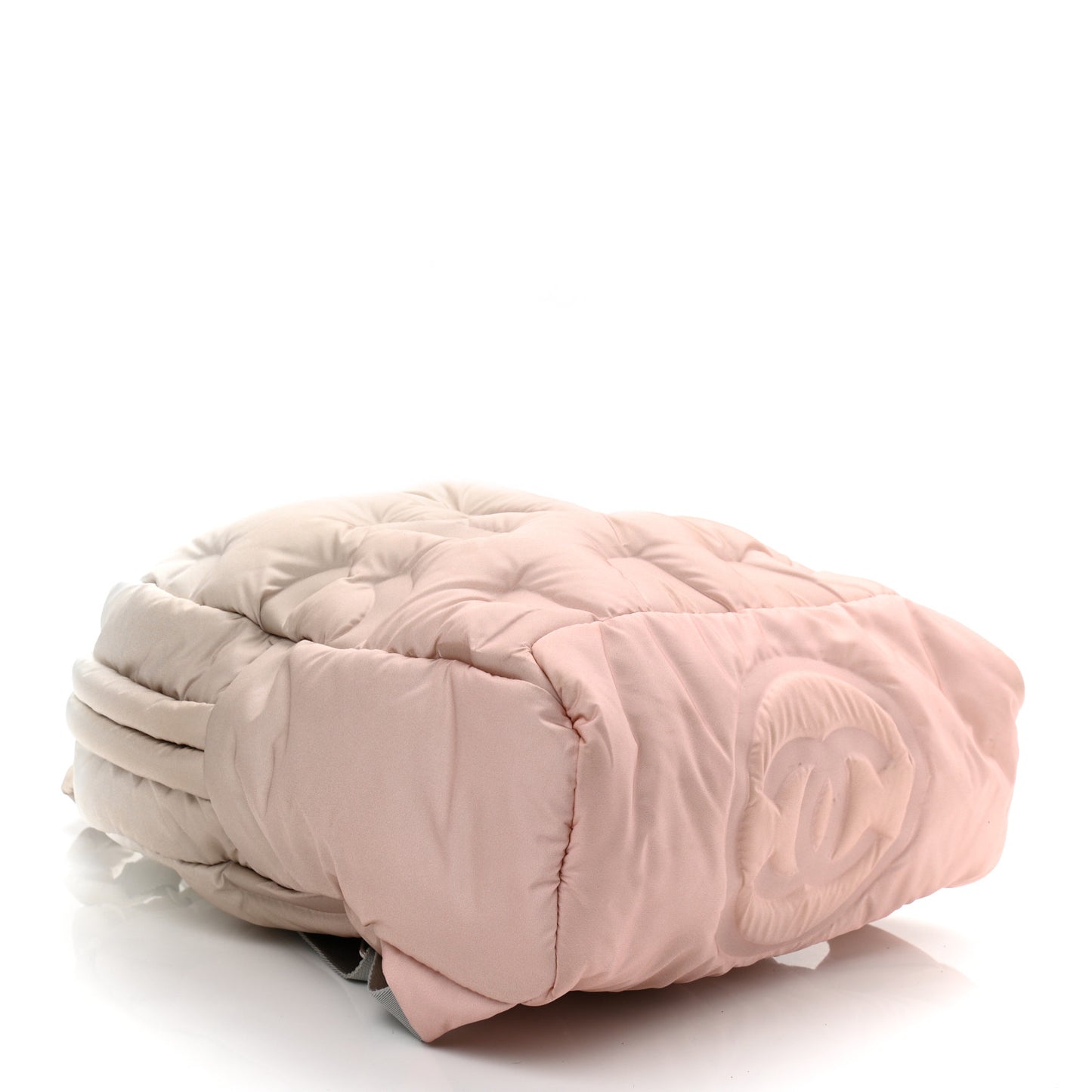 Nylon Embossed Small Doudoune Backpack Pink Grey White