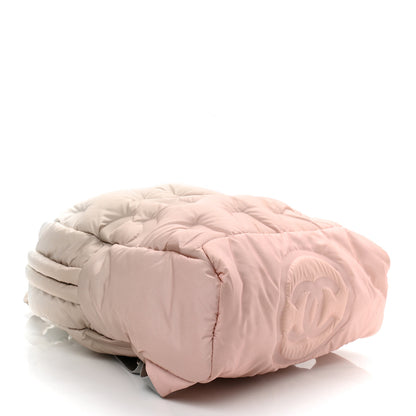 Chanel Nylon Embossed Small Doudoune Backpack Pink Grey White 4 of 12