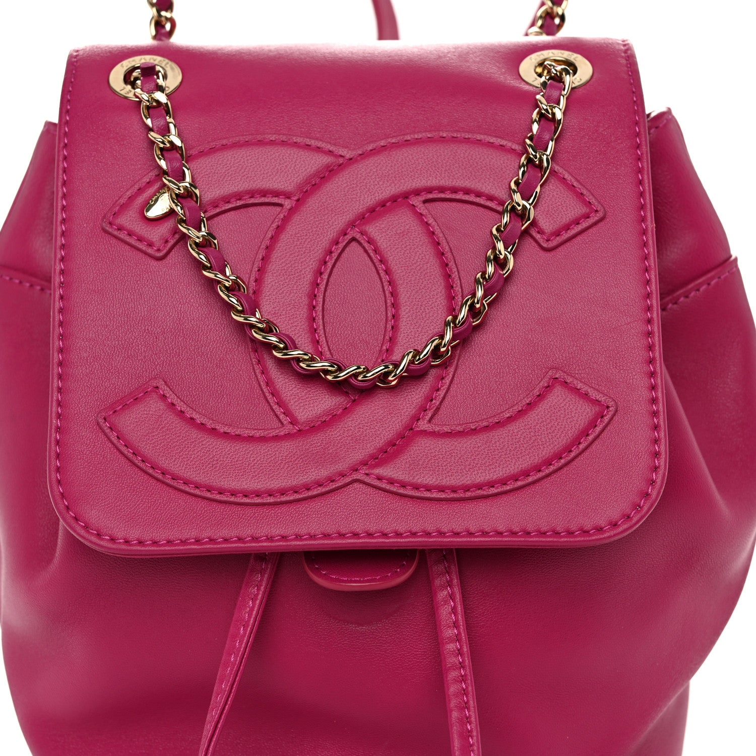 Chanel Lambskin CC Mania Backpack Pink 8 of 10