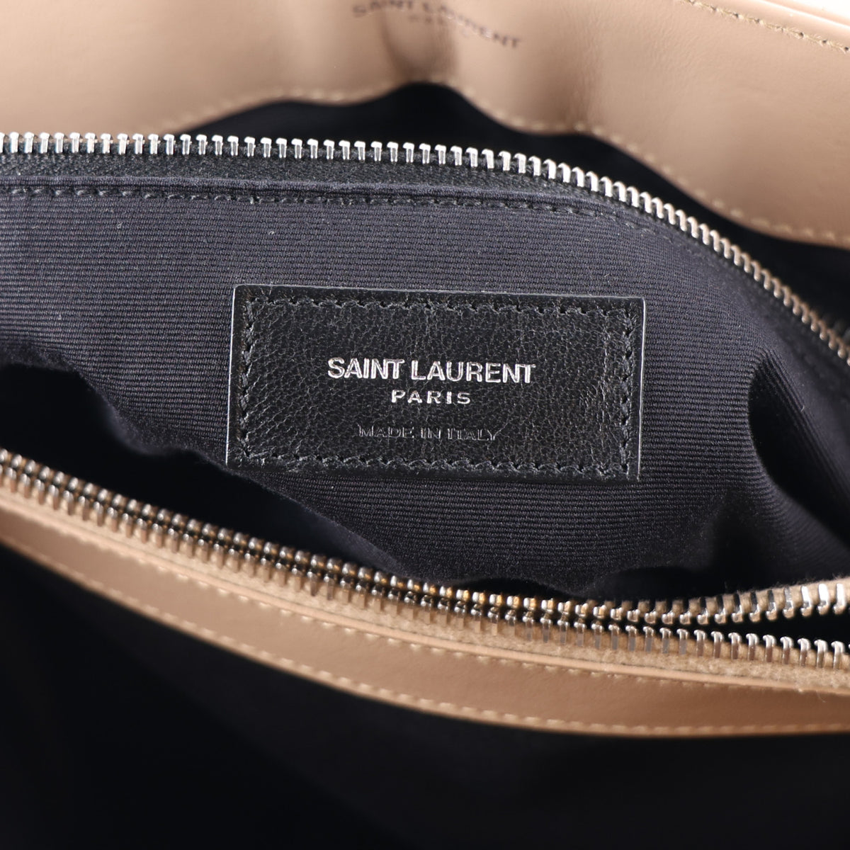 Calfskin Y Quilted Monogram Medium Loulou Chain Satchel Nude Powder
