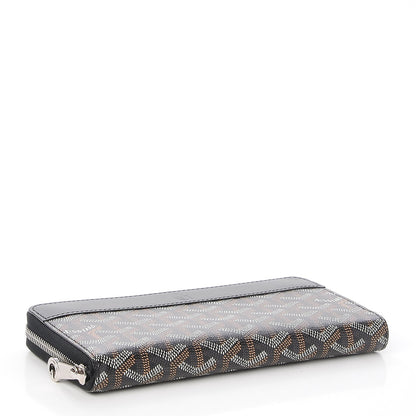 Goyard Goyardine Matignon Zip Around GM Wallet Black 4 of 7