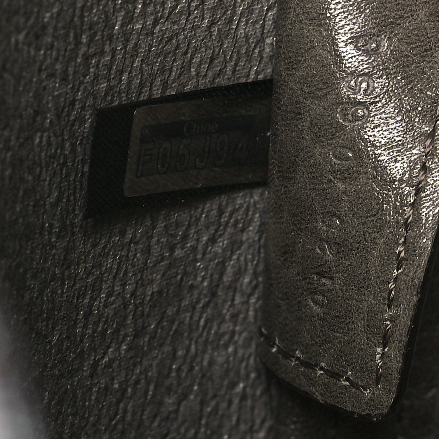 Grained Calfskin Large Spin Tote Flannel Grey