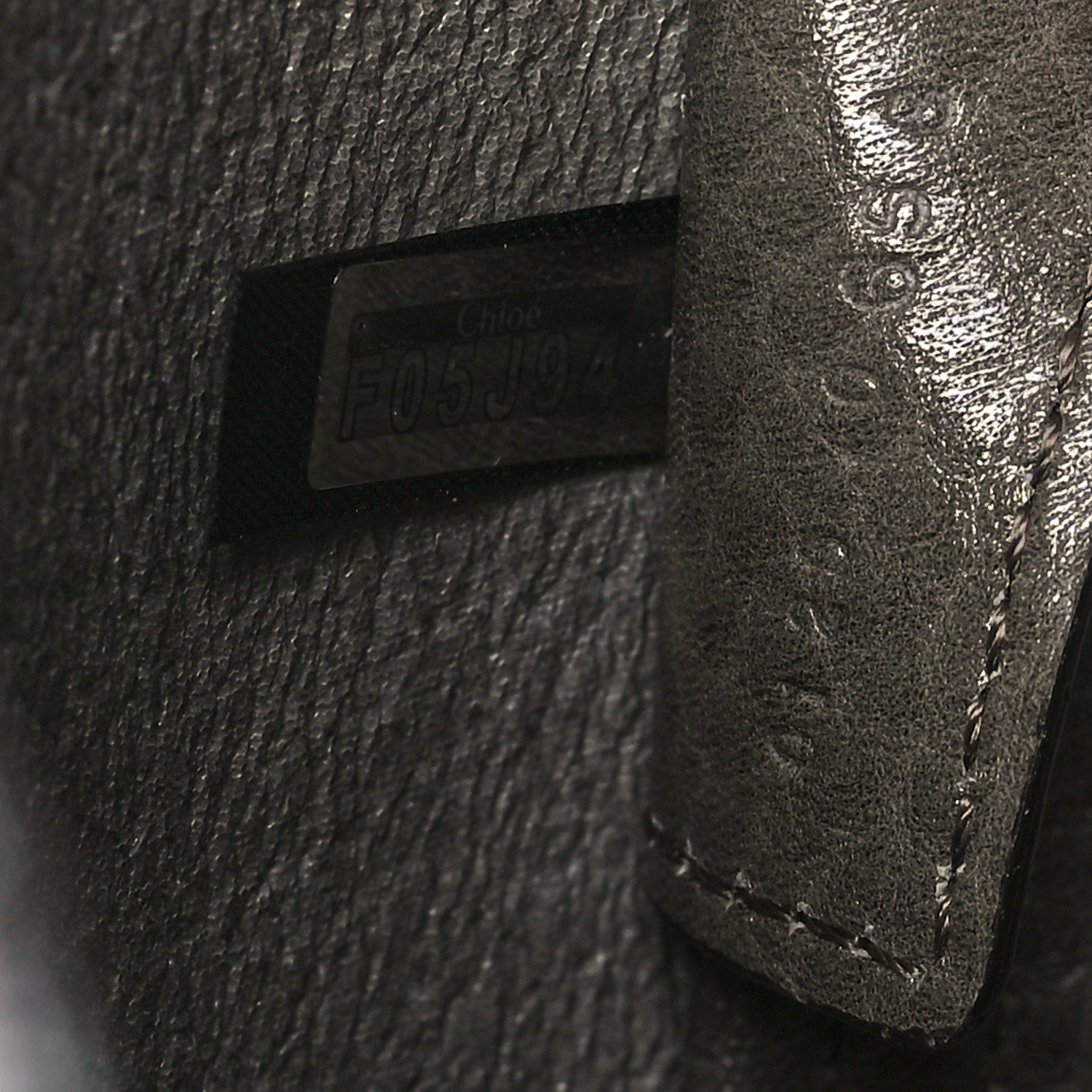 Chloe Grained Calfskin Large Spin Tote Flannel Grey 7 of 10