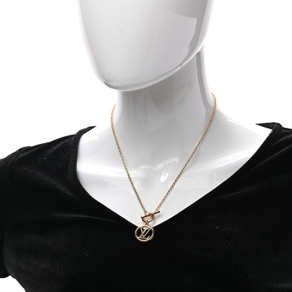 Louis Vuitton Metal Baby Louise Necklace Gold 2 of 7