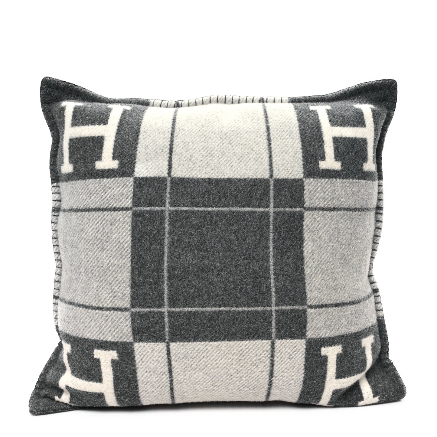 Wool Cashmere Avalon III Pillow PM Ecru Gris Clair