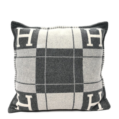 Hermes Wool Cashmere Avalon III Pillow PM Ecru Gris Clair 1 of 3