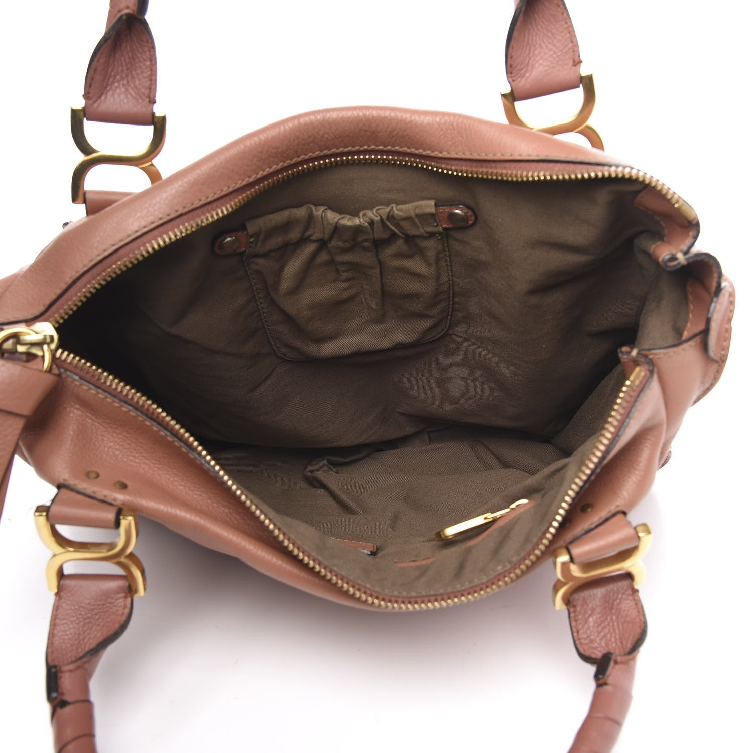 Chloe Calfskin Large Marcie Satchel Coral 5 of 17