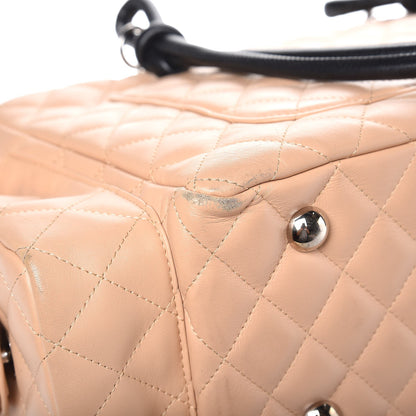 Chanel Calfskin Quilted Large Cambon Multipocket Reporter Beige Black 14 of 15