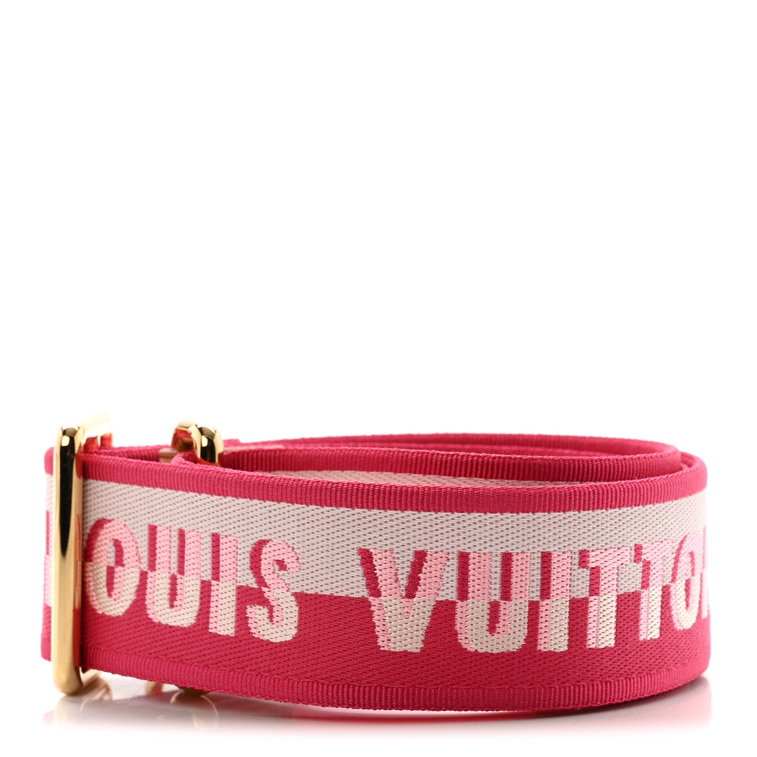 Louis Vuitton Jacquard Neverfull BB Shoulder Strap Pink Peony 2 of 3