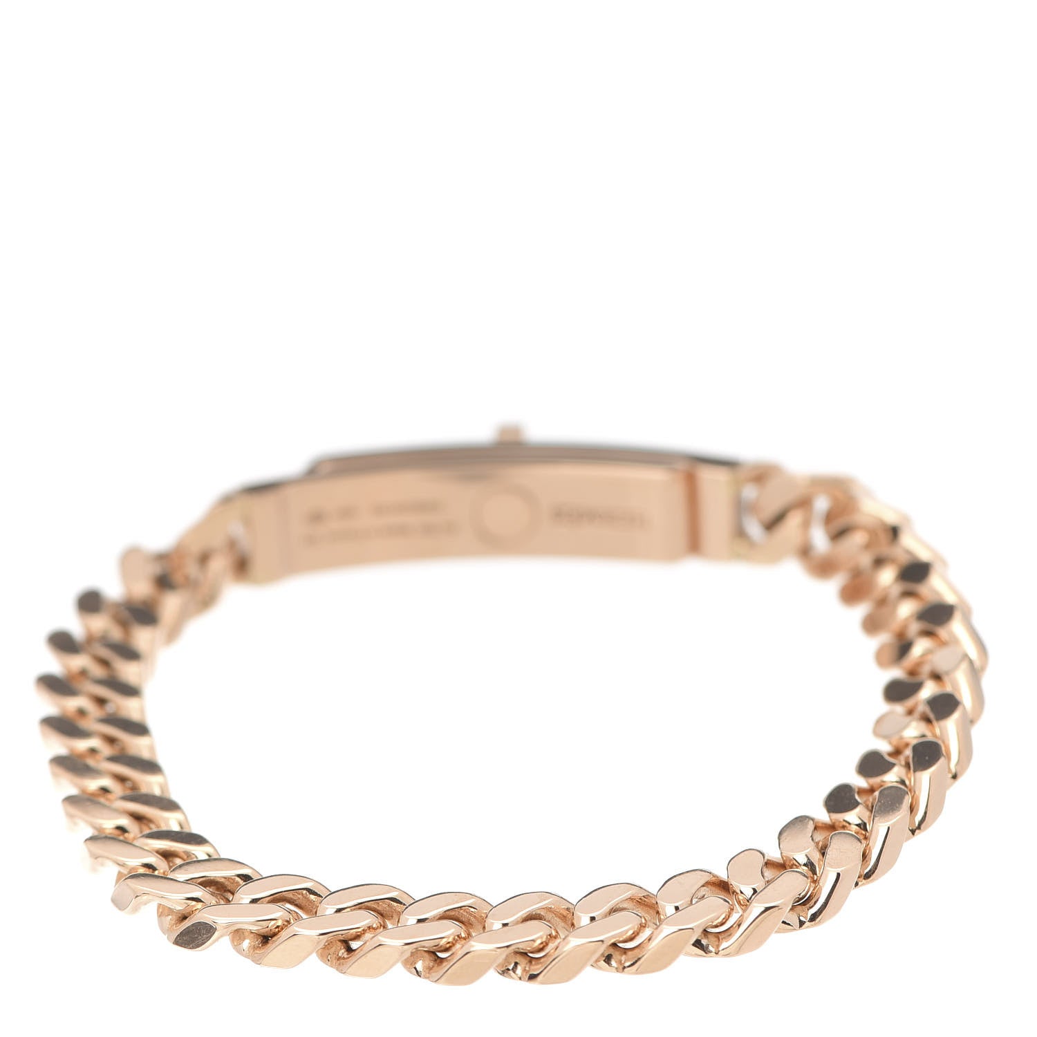 Hermes 18K Rose Gold Diamond PM Kelly Gourmette Bracelet SH 3 of 6