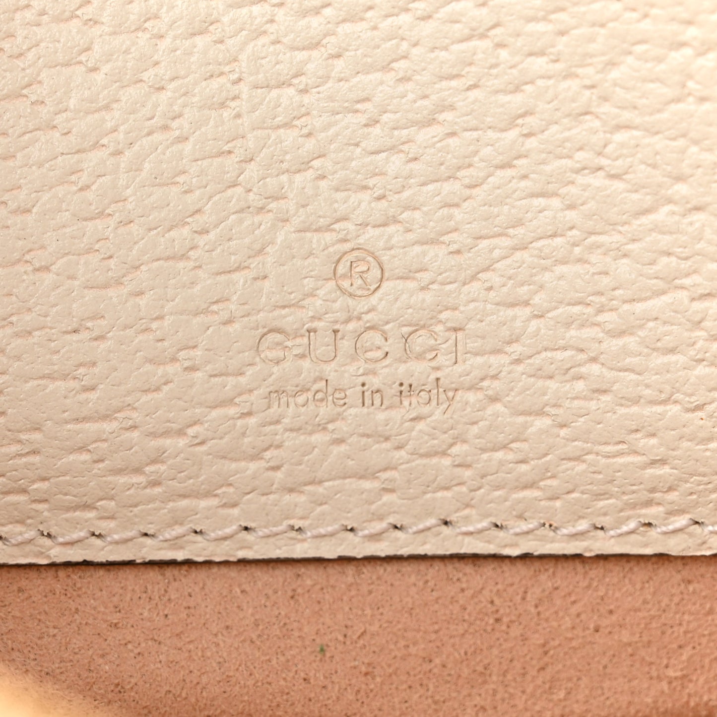 Textured Calfskin Web Mini Ophidia Round Backpack Mystic White