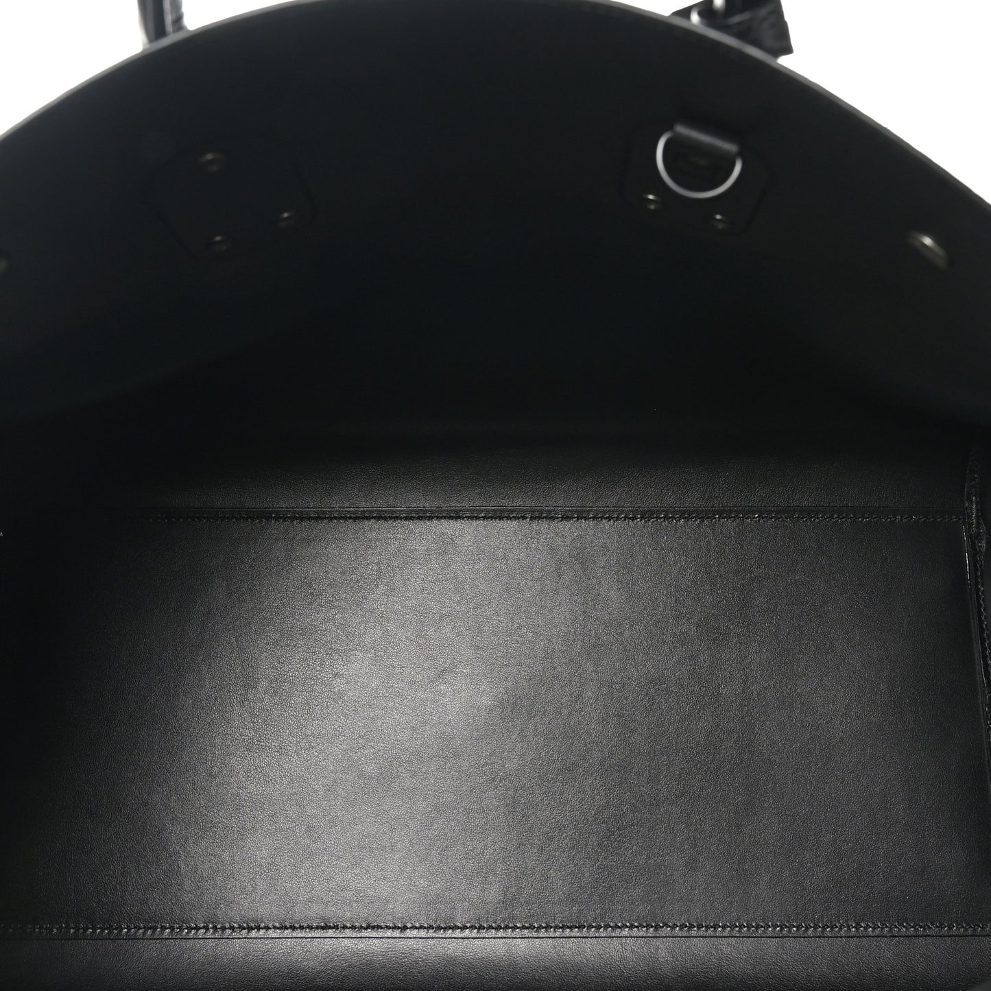 Calfskin Crocodile Embossed Large Sac De Jour Carryall Black
