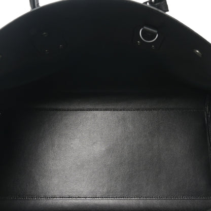 Saint Laurent Calfskin Crocodile Embossed Large Sac De Jour Carryall Black 6 of 10